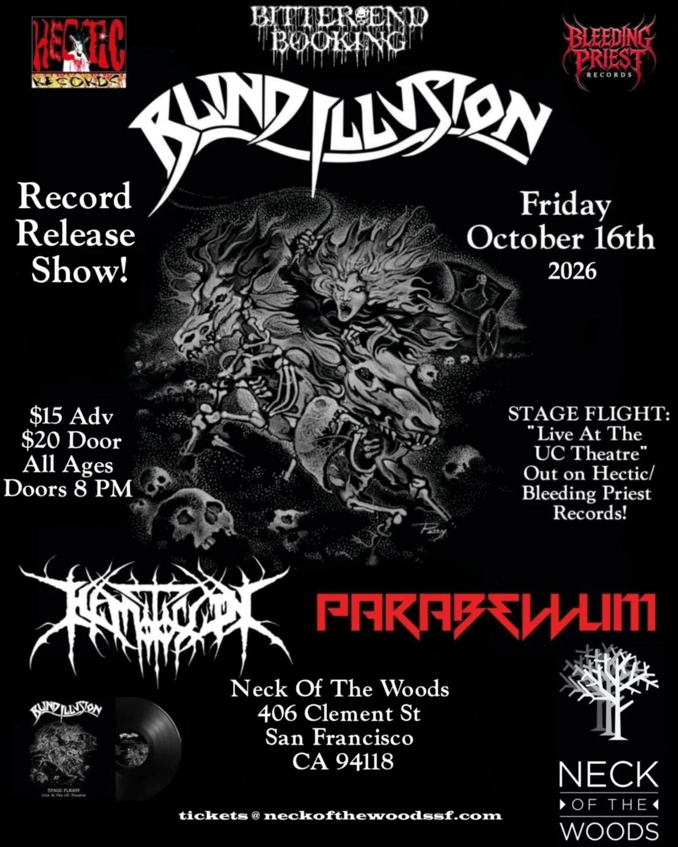 Blind Illusion: Record Release Party 10/16/2026 at The Neck of the Woods